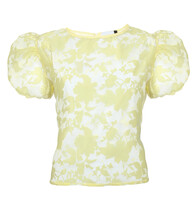 Yellow Organza Lace Top €12.99