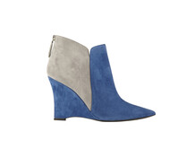 Grey And Blue Boots
