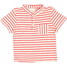 Red And Cream Striped Polo Shirt