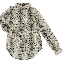 Black And Cream Reptile Effect Shirt