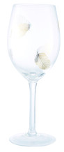 Gold Feathered Wine Glass