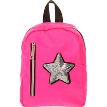 Neon Pink Sequin Star Backpack