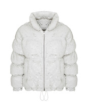White Eequin Puffer Jacket