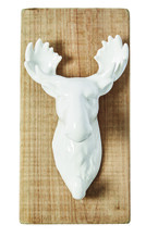 Ceramic Moose on Wooden Board