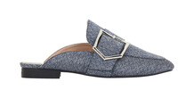 Blue Mules With Buckle