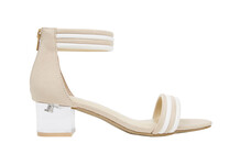 Beige Block Heel