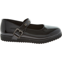Black Front Strap Ballerinas