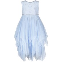Light Blue Bead & Tiered Tulle Dress