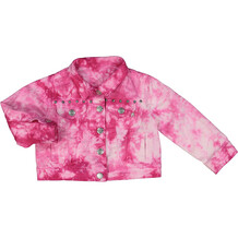 Cerise Bleach Wash Denim Jacket