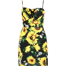 Black & Yellow Sunflower Dress