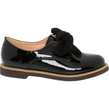 Black Patent Bow Accent Shoes