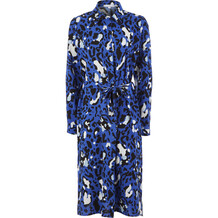 Blue & White Leopard Print Dress