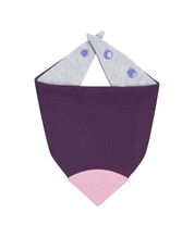 Purple & Grey Baby Chew Bib