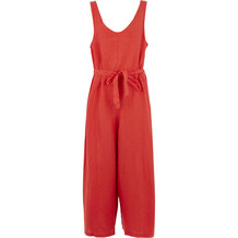 Red Linen Jumpsuit