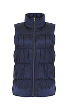 Metallic Rouched Blue Gilet