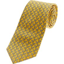 Yellow Silk Zebra Print Tie