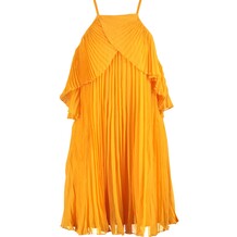 Mustard Yellow Pleated Dress