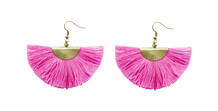 Pink Tassel Earrings