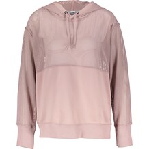 Pink Laser Cut Hooded Pullover