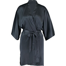 Teal Satin Kimono Robe