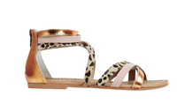 Leopard and Orange Sandal