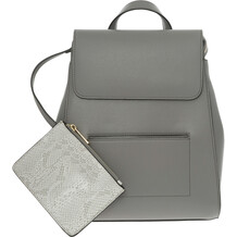 Grey Pouch Purse Backpack