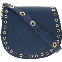 Navy Eyelet Saddle Bag