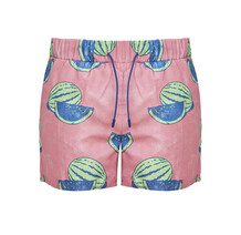Pink & Green Melon Swim Trunks