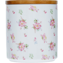 White Floral Canister