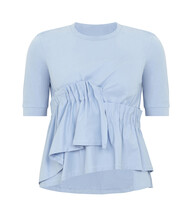 Blue Ruffle Top