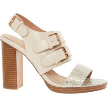 Pink Block Heel Sandals