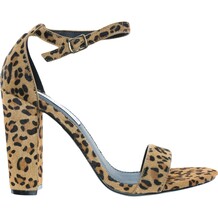 Brown Leopard Print Leather Heels