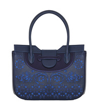 Blue Leather Handbag