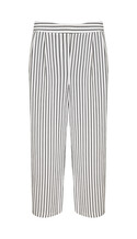 White Black Striped Trousers