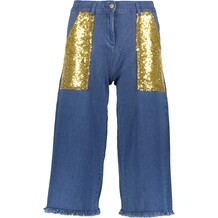 Blue Denim Gold Sequins
