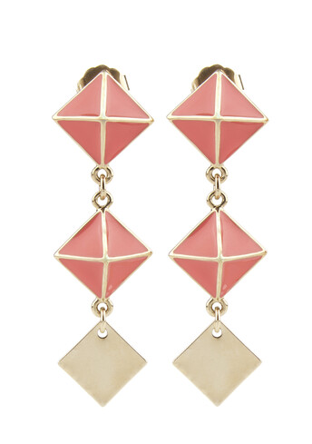 Coral Geometric Earrings €2.99