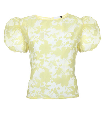 Yellow Organza Lace Top €12.99