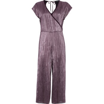 Purple Striped Jumpsuit