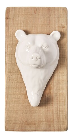 White Bear on Wood Board