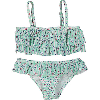 Mint Green Striped Butterfly Bikini