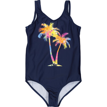 Navy Palm Tree Pattern Swimsuit