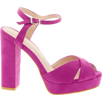 Purple Platform Heeled Sandals