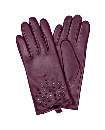 Burgundy Leather Gloves