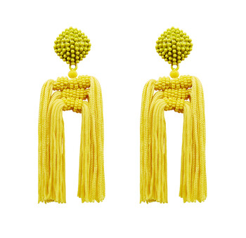 Yellow Tassel Earrings