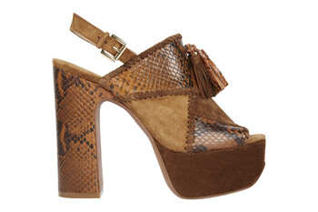 Snakeskin heel
