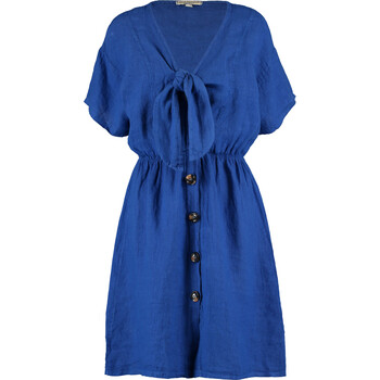 Cobalt Blue Linen Dress