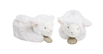 White Fluffy Sheep Slippers