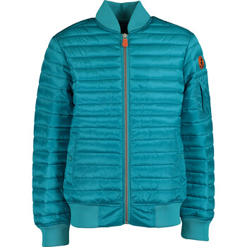 Turquoise Padded Bomber Jacket