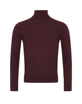 Burgandy Roll Neck