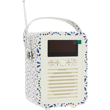 Blue & White Daisy Mini Radio Speaker